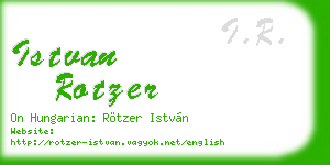 istvan rotzer business card